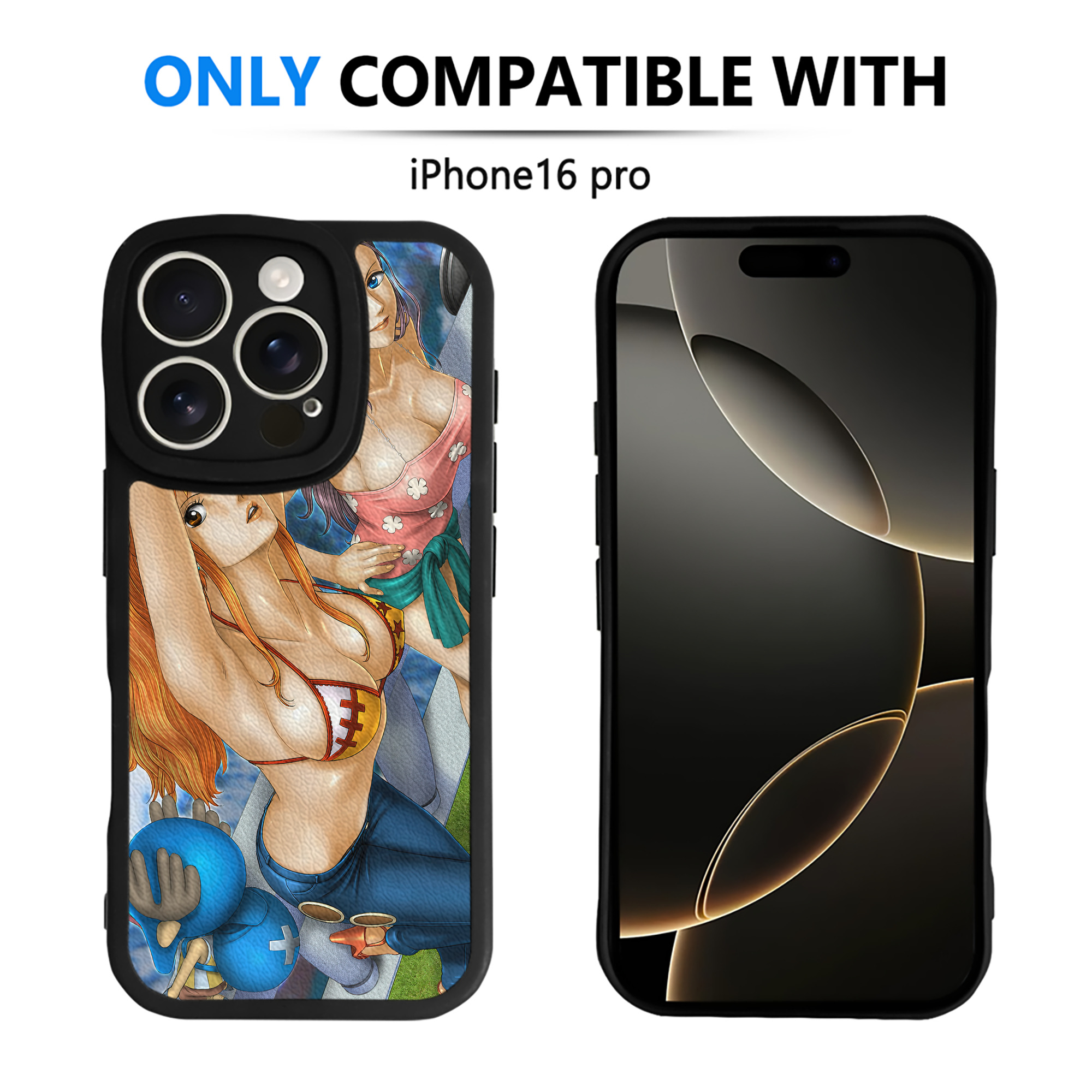 （画像用） ワンピース ONE PIECE 【iPhone 16シリーズ対応】シリコンスマホケース（レザー調） 材質：シリコン